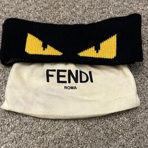 Fendi Men’s Black and Yellow Monster Eyes Hat